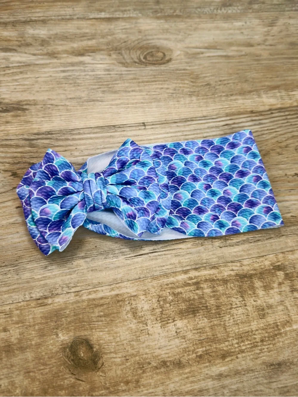 Baby Girl 0-6M Mermaid Headband Bow Bullet Fabric